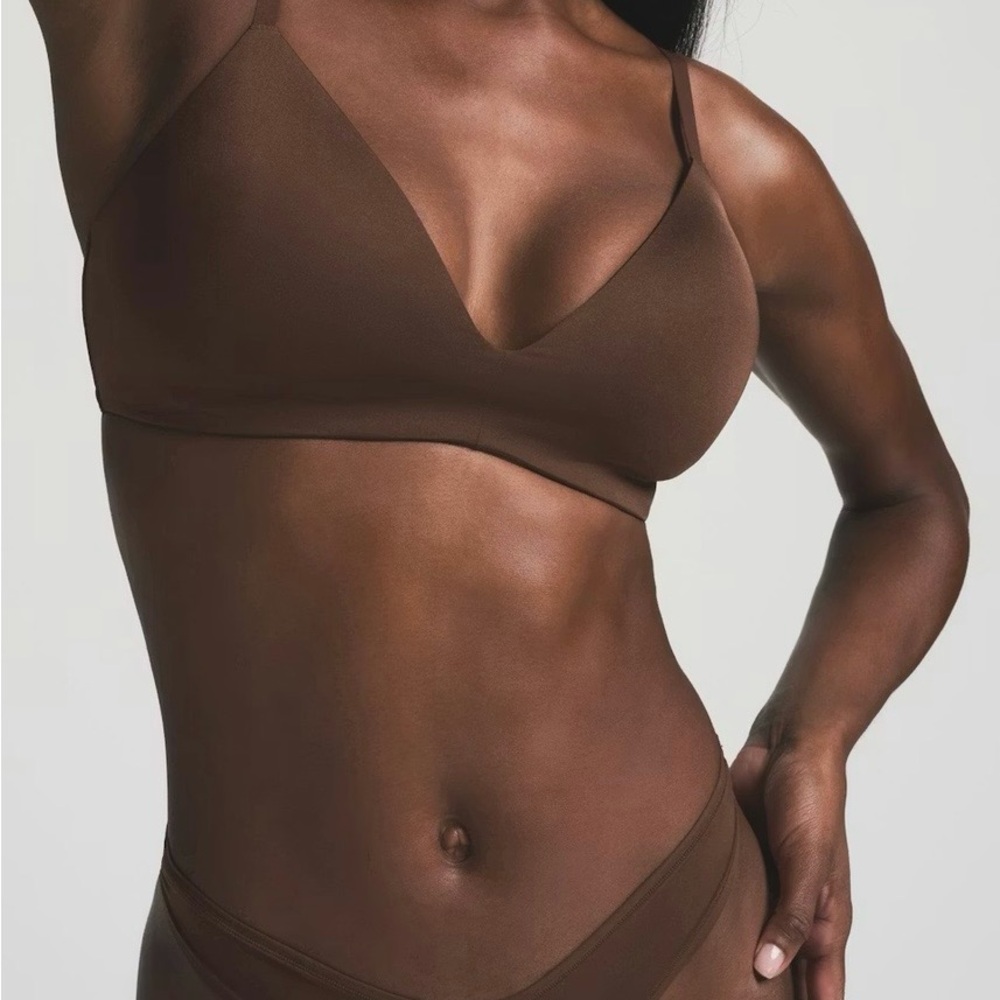 SKIMS Brown Wireless Triangle Bralette